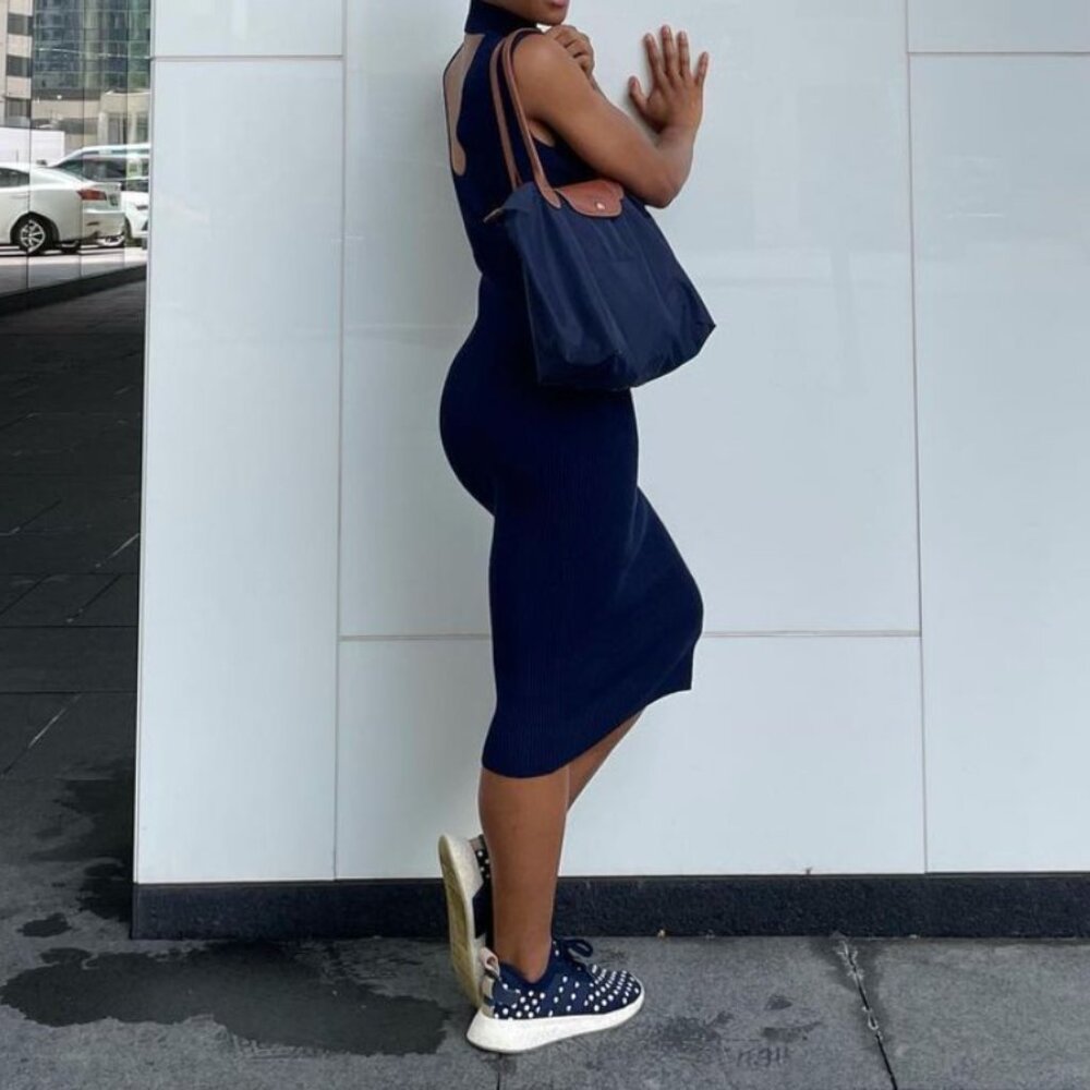Blue Aritzia Wilfred Dress